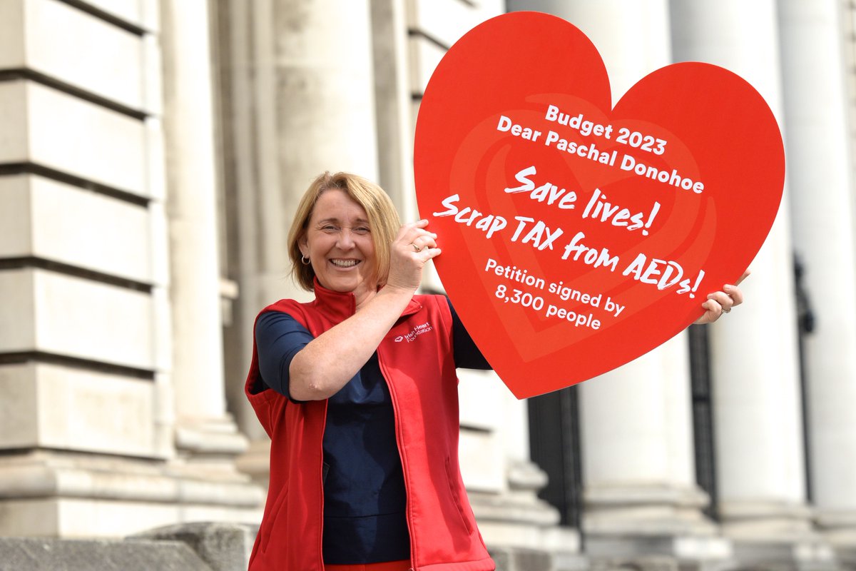 Irishheart_ie's tweet photo. "The decision to remove the 23% rate of VAT on AEDs is a victory for common sense. More lives will be now be saved as a result as they will become more accessible to clubs and community organisations" Director of Advocacy, Irish Heart Foundation: @ChrisMacey7 

#budget2023ireland https://t.co/lj31acItGO