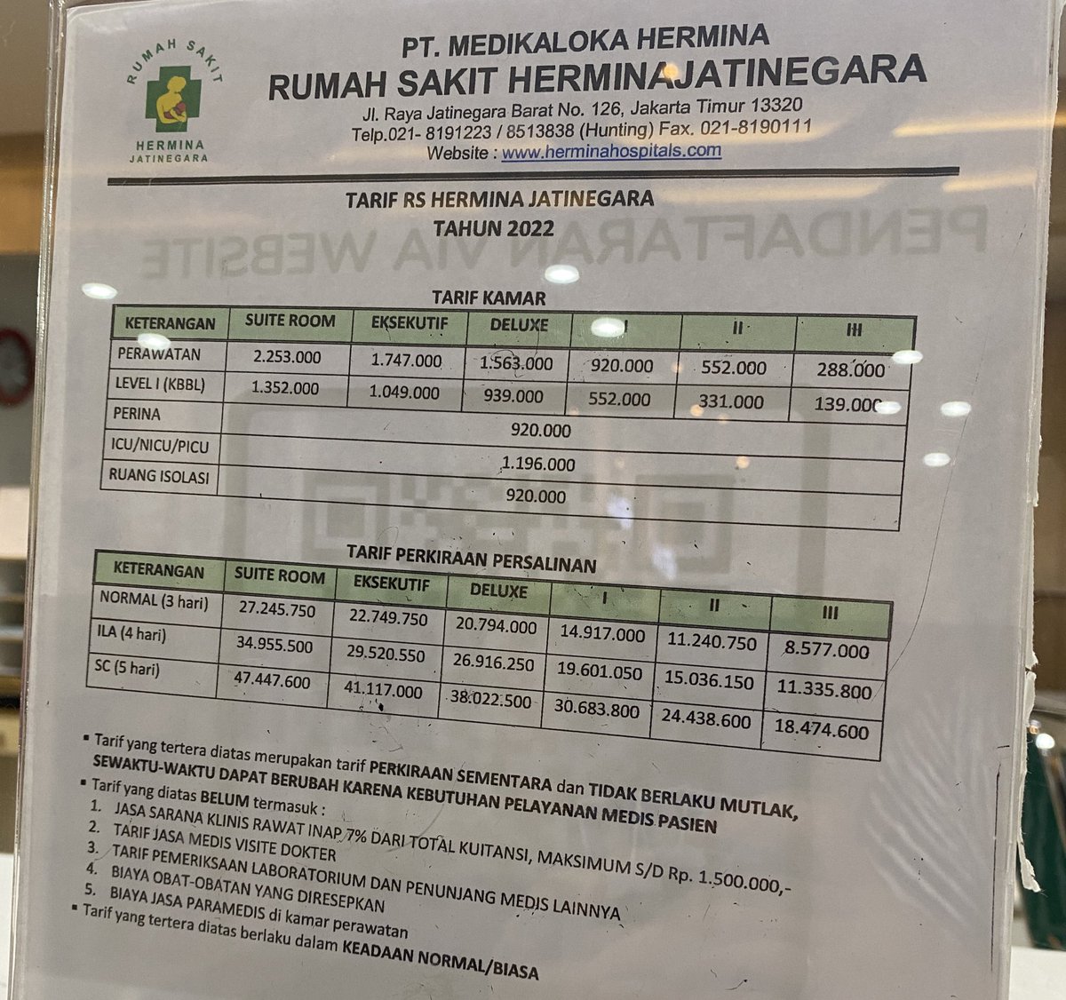 Kwkwkwkw baru cek&amp;ricek ternyata biaya persalinan itu ngga termasuk yg dicover asuransi hehehe udah seneng aja pas buatnya, ini br survey di 1 rs tok :( gapapa gapapa untung ibu&amp;baknya memang udah nyiapin biaya embre embre si bocil ni! Yukk mulai nabung lagiii 🤯🤯🤯