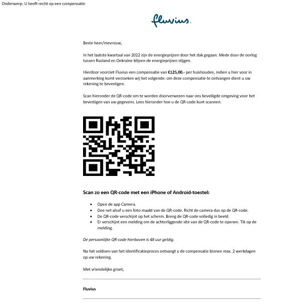 CCBalert's tweet photo. ⚠ Opgepast voor een nieuwe vorm van #phishing: valse berichten met QR code die je naar een valse website brengt.  Scan de QR code niet en verwijder het bericht!  🧐
👉 https://t.co/HPMjnKRg67 https://t.co/6UNi0J0HVX