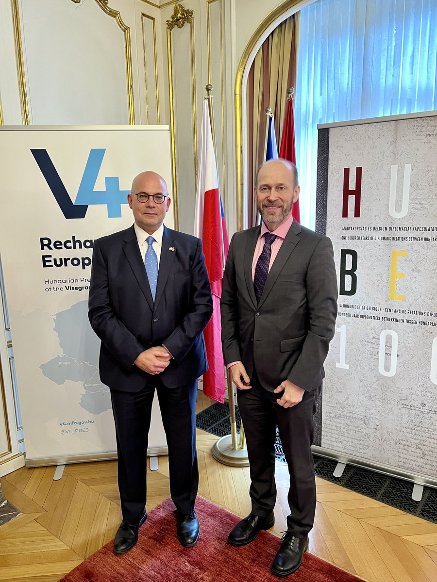 tamasivankovacs's tweet photo. It was my utmost pleasure to welcome H.E. @joukoleinonen, the new #Ambassador of #Finland in #Brussels. Interesting conversation beyond the usual confines of a #courtesy visit, touching upon many areas of possible cooperation between our Missions & the #Finno-#Ugric world! 😉🇭🇺🇫🇮 https://t.co/bnhkLH1qSJ