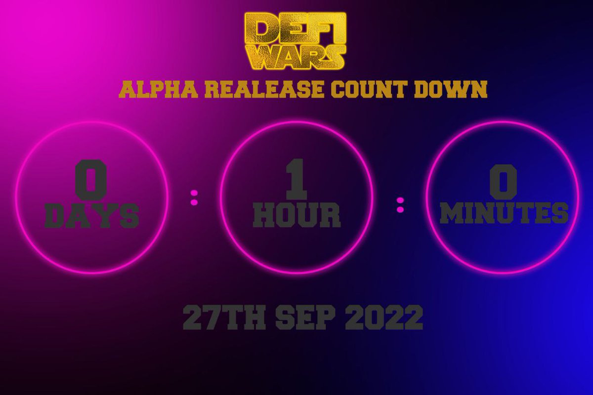 Is your $DWARF ready for the big bang? 1 hour to go 
#bnb    #btc    #DeFiWars #Avax    #Solana #GameFi #DeFi $DWARF