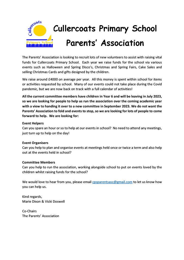 CPS_Primary's tweet photo. Parents' Association - Recruiting New Event Helpers, Organisers and Committee Members - Are You Interested? https://t.co/4TWqhRn37w