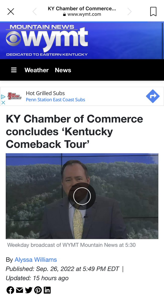 “One of the main goals of the Comeback tour is to really hear from Kentuckians on what they think needs to happen with resources to substance abuse disorder, how its impacting the workforce,” said <a href="/KyChamber/">Kentucky Chamber</a> President and CEO <a href="/AshliWatts/">Ashli Watts</a>. Read more: wymt.com/2022/09/26/ky-….