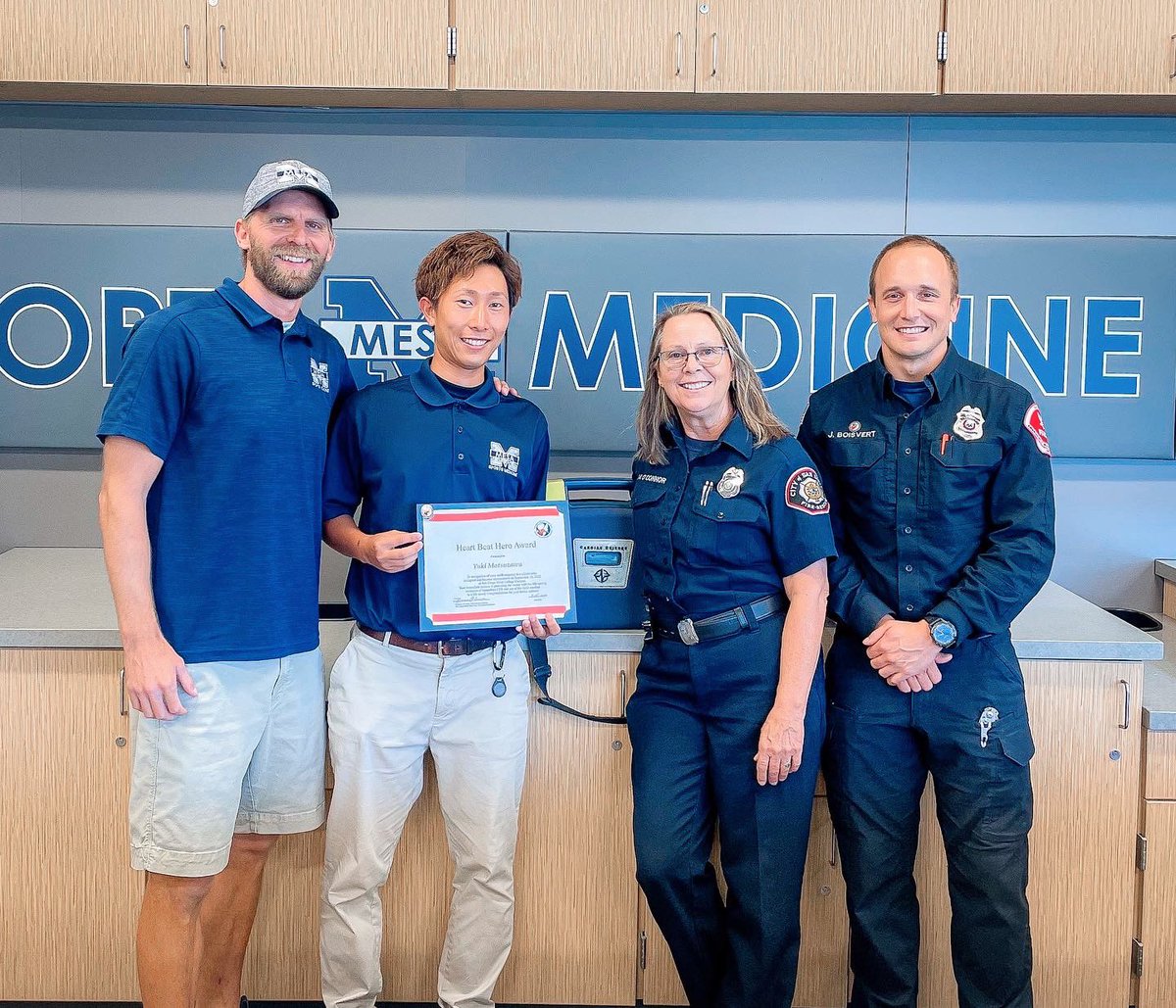 YUKIxATC's tweet photo. “Heart Beat Hero Award”

 I’ve received the award from Fire-Rescue and am very honored. https://t.co/wr0UdCVMEF