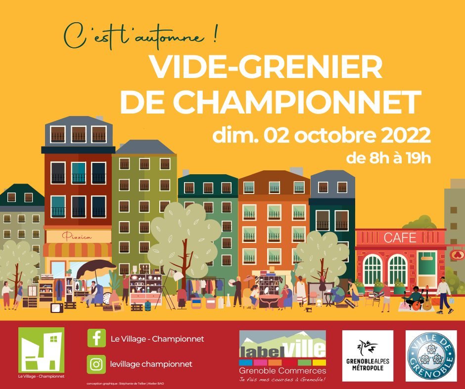 Le 2 octobre 2022 c'est le Vide Grenier #Championnet 👍