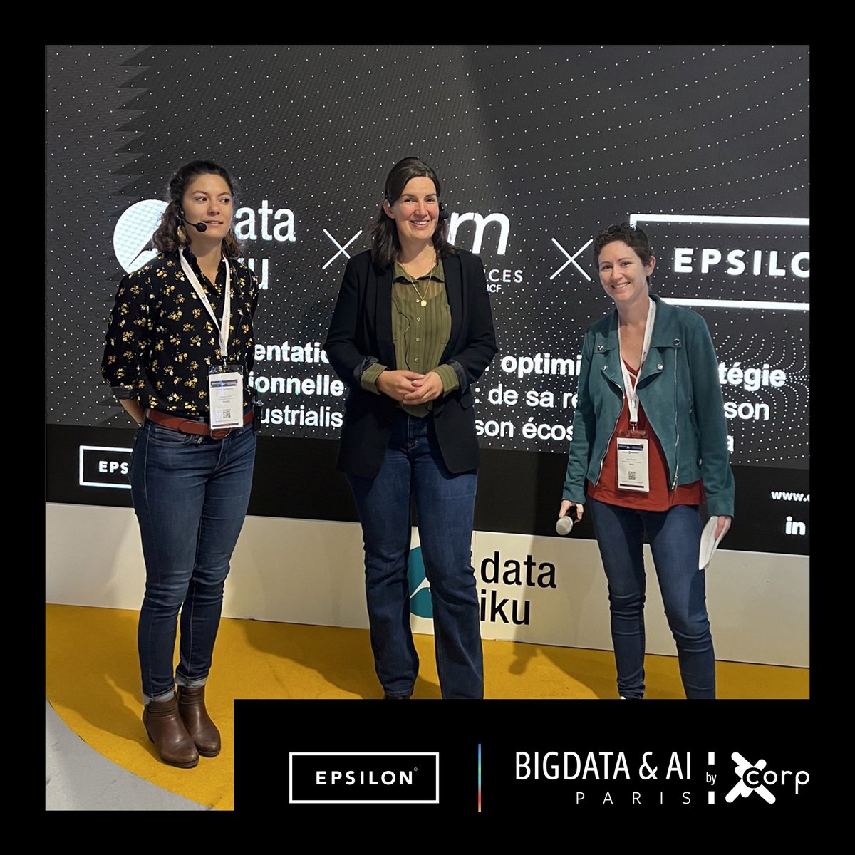Epsilondatamktg's tweet photo. [#BDAIP22]
🎙️ Merci à Joanna, Katia et Pascaline pour leur retour d'expérience lors de l'atelier "Construire sa segmentation client avec Dataiku : de sa réalisation à son industrialisation dans l'écosystème data de CRMS" sur le stand @dataiku de @bigdataparis
#NousSommesEpsilon https://t.co/4nINGsiu2x