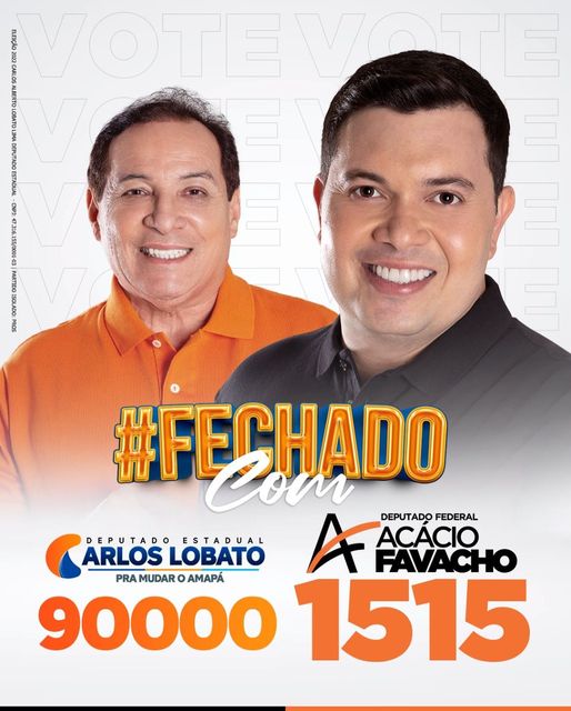 Vem entrar na ONDA 90000 e 1515 com a gente! No dia 02 de Outubro é Carlos Lobato 90000 para Deputado Estadual e Acácio 1515 para Deputado Federal! É só confirmar! Vamos em direção à vitória!✅
#eleicoes2022 #prosap #candidato #carloslobato90000 #carloslobato #DeputadoEstadual