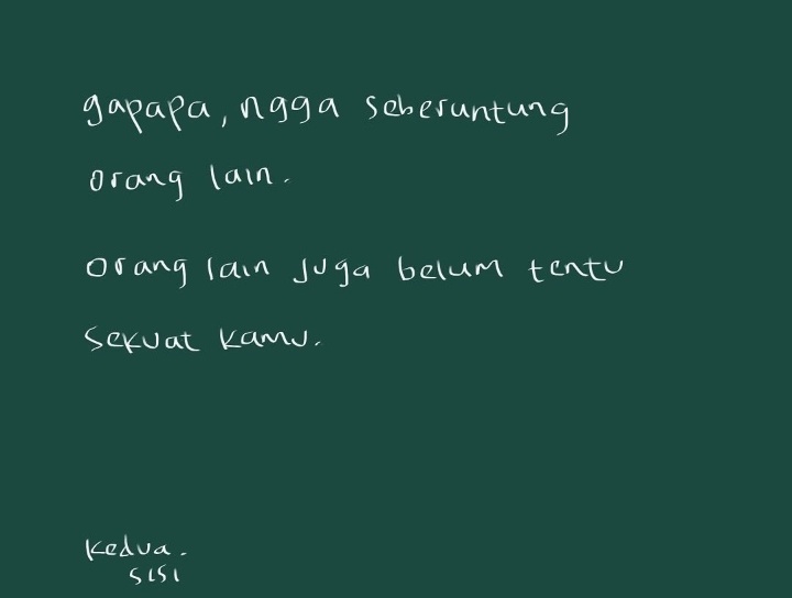 Selalu berusaha bersyukur dgn apa yg ada saat ini.