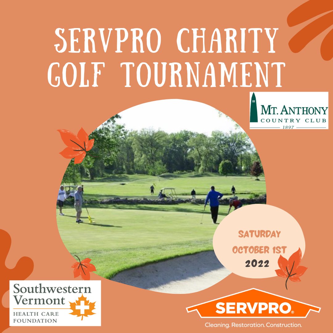 We are only a few days away from our second annual charity golf tournament in support of the SVMC 🏥 essential workers. We look forward to seeing you all there! If you would like to donate in any way, please call us at 518-677-3444 or 802-375-1500 #servpro #heretohelp #golf #SVMC
