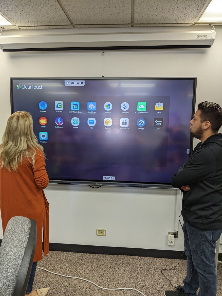 DanaWeberID's tweet photo. The #Wego33 Lead Tech Teachers engaged in the #ClearTouchTraining Day 1. We cannot wait to share with our teachers!

#CTEducator
#ClearTouchCertified https://t.co/2e5mJ100O1
