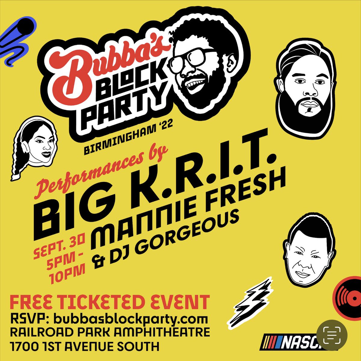 BThompson_36's tweet photo. Ma, @BIGKRIT outside!!
Feat. @manniefresh & Birmingham’s own @DJGorgeous1
#BubbasBlockParty #Birmingham #TheMagicCity #Multi https://t.co/9IBuS22le3