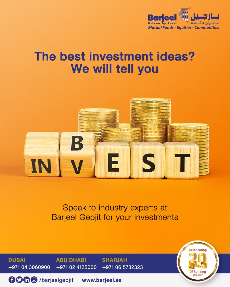 BarjeelGeojit's tweet photo. With our experience and expertise, you will be able put your money exactly where it is supposed to be. We will reduce your risks and augment your profits.
.
.
.
#investsecurely #savings #investment  #financialplanning #financialfreedom #BarjeelGeojit #investmentstrategies https://t.co/UfPeHdQuJI