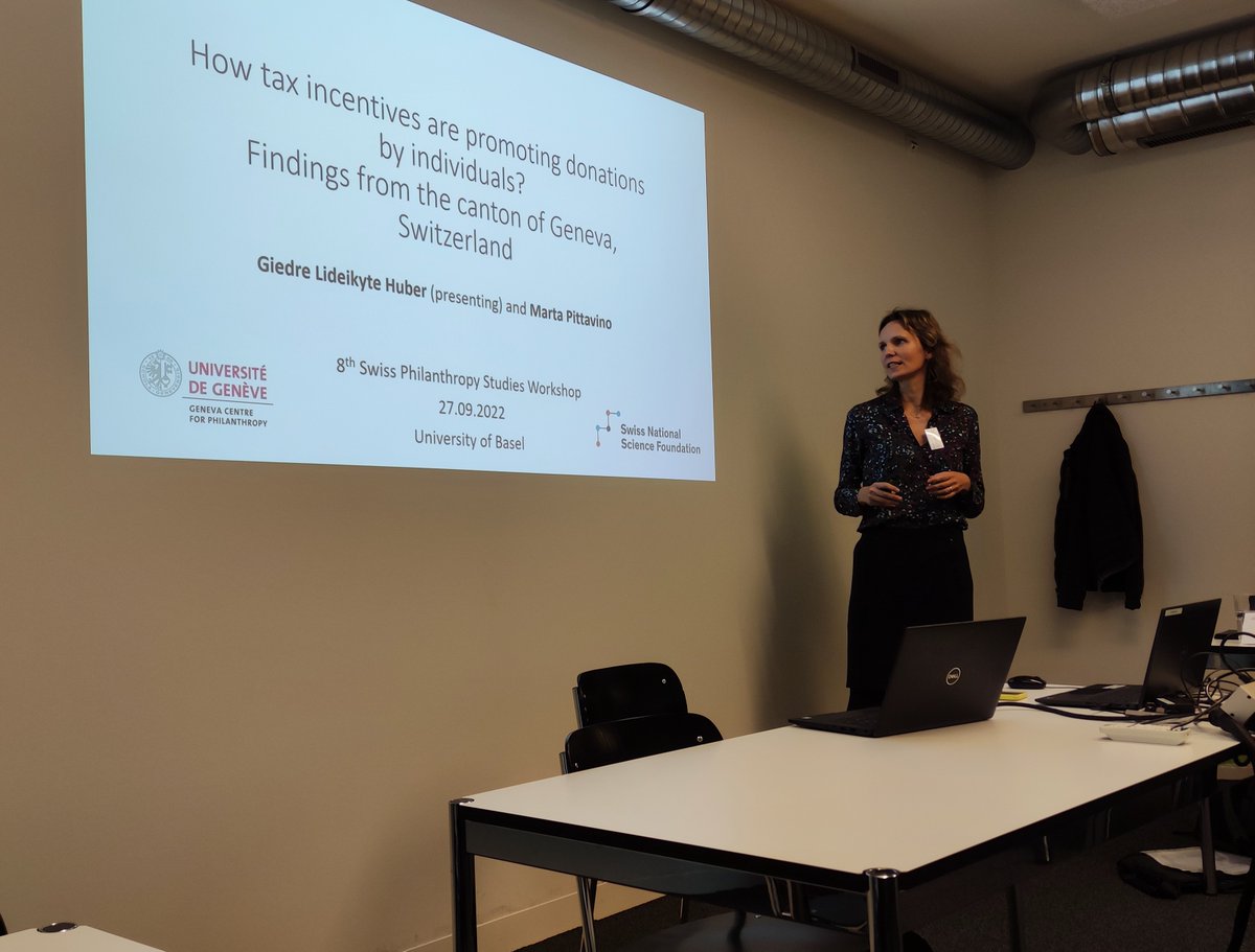 It was a great Swiss Philanthropy Studies Workshop 2022! Here is Dr. Giedre Lideikyte Huber from <a href="/unige_en/">UNIGE_en</a> presenting her work on tax incentives regarding donations. We already look forward to next year's workshop!

#philanthropy #research
