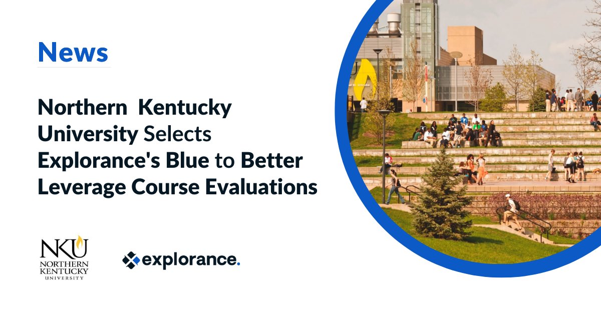 explorance's tweet photo. Explorance is delighted to announce that @nkuedu has selected Blue to better leverage its course evaluations for improving the student experience – https://t.co/sNKI3unABn
#PeopleInsights #CourseEvaluations #StudentExperience #HigherEducation #EdTech https://t.co/GLavpF5Ayq