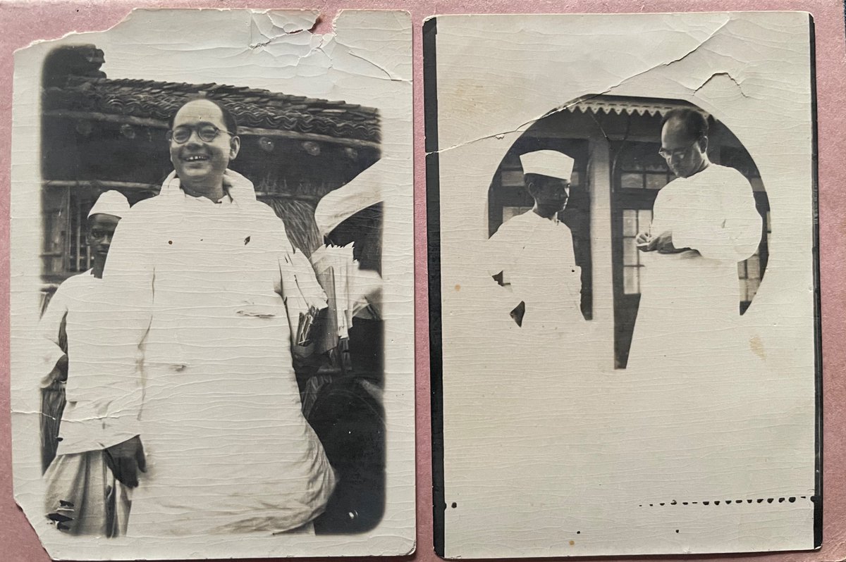 anujdhar's tweet photo. Never seen before pictures of Subhas Chandra Bose shared by the kin of freedom fighter Prabhudayal Vidyarthi, who is seen in pictures. 🙏 
@amerungta @chandrachurg 1/

#Netaji125 #azadikaamritmoahotsav https://t.co/lBYFInDYtE