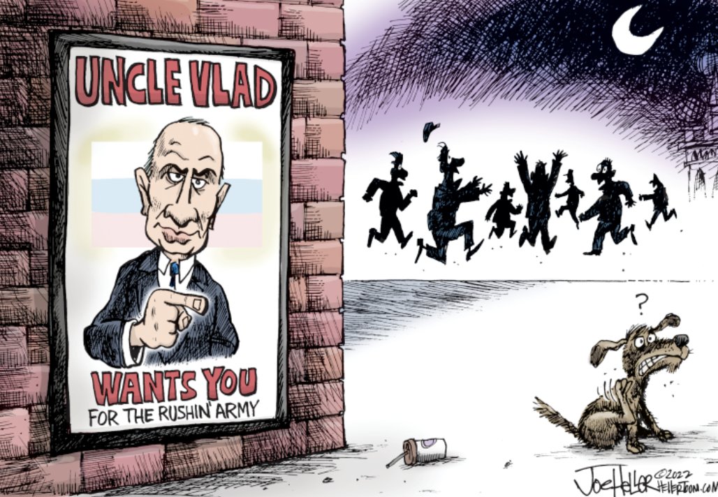 michelhenrion's tweet photo. Cartoon de Joe Heller #UncleVlad #Mobilisation https://t.co/STCpNZ43fg