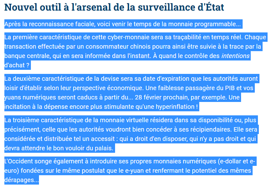 nstweetfr's tweet photo. La Banque de France vient d'expliquer que les premières versions d'un euro numérique verront le jour en 2023 avec un lancement prévu entre 2026 et 2027. 

Préparez-vous à ce que votre argent devienne ultra-traçable, ait une date d'expiration et soit plus centralisé que jamais. https://t.co/vhuaaqAKUD