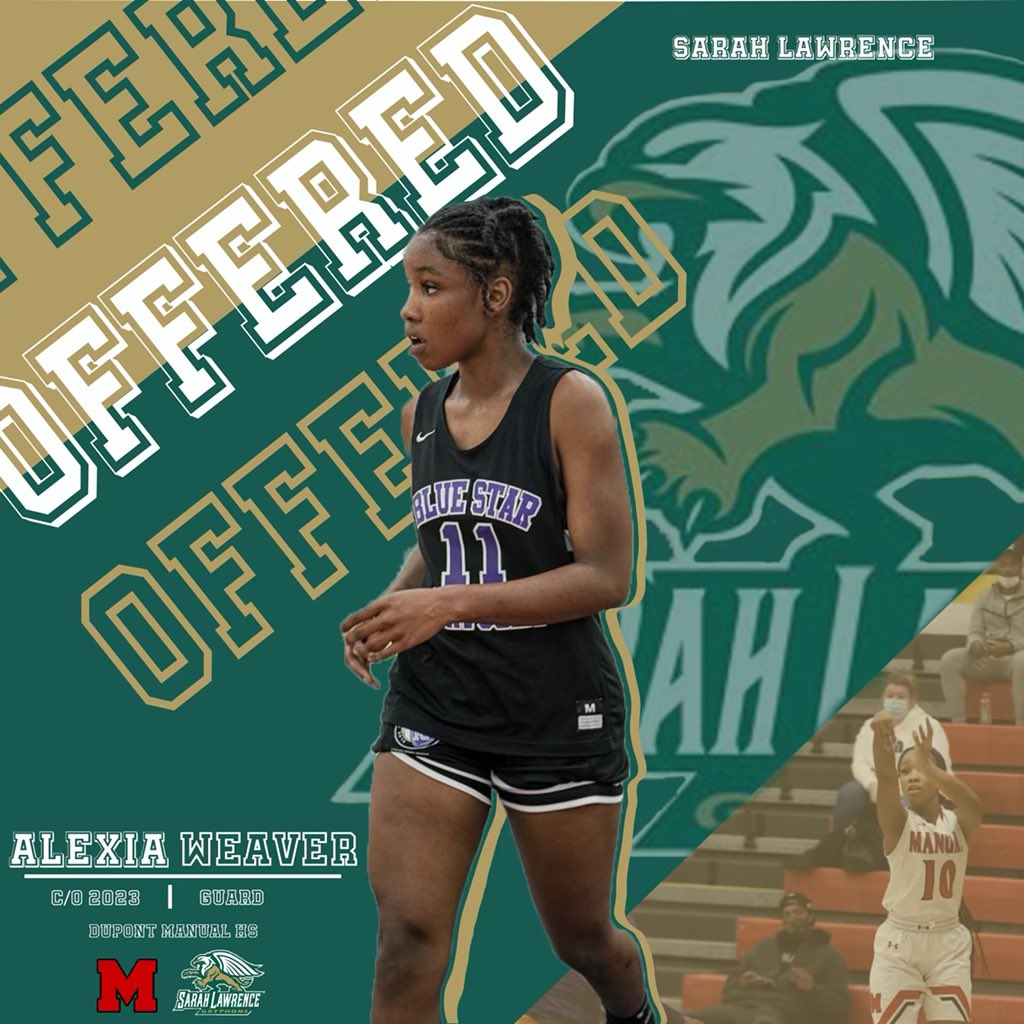 Blessed to have received my first D3 offer from <a href="/GryphonsWBB/">Sarah Lawrence WBB</a>. Thank you so much Coach Alexander for this amazing opportunity! @LadyCrimsonBB <a href="/star_kentucky/">Kentucky Premier 16u E40</a> <a href="/s_weaver1/">Sher'he Weaver</a> <a href="/weaver_wayne02/">Wayne Weaver</a>