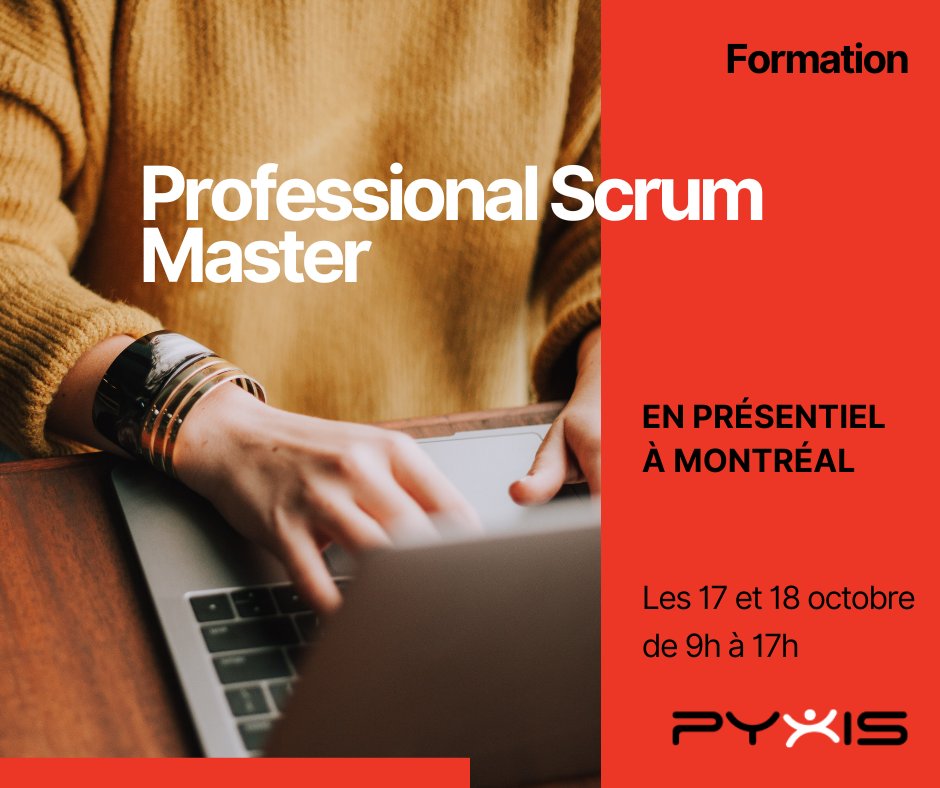 🚨Notre formation Professional Scrum Master revient en présentiel !🚨

Votre avis nous intéresse:
Préférez-vous les formations en ligne 💻 ou en présentiel 🙋?

🗓️Formation en français, du 17 au 18 octobre de 9h à 17h
Procurez-vous vos places ici 👇
bit.ly/3xORevE