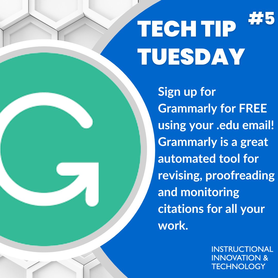 GSUTechnology's tweet photo. Grammarly makes writing a breeze &amp; signing up is FREE with your Georgia State .edu email account. 😀

Learn how to sign up now -> https://t.co/2Vx18g1scW

#TechTipTuesday #TechTheStateWay https://t.co/1Icgy7IfvJ