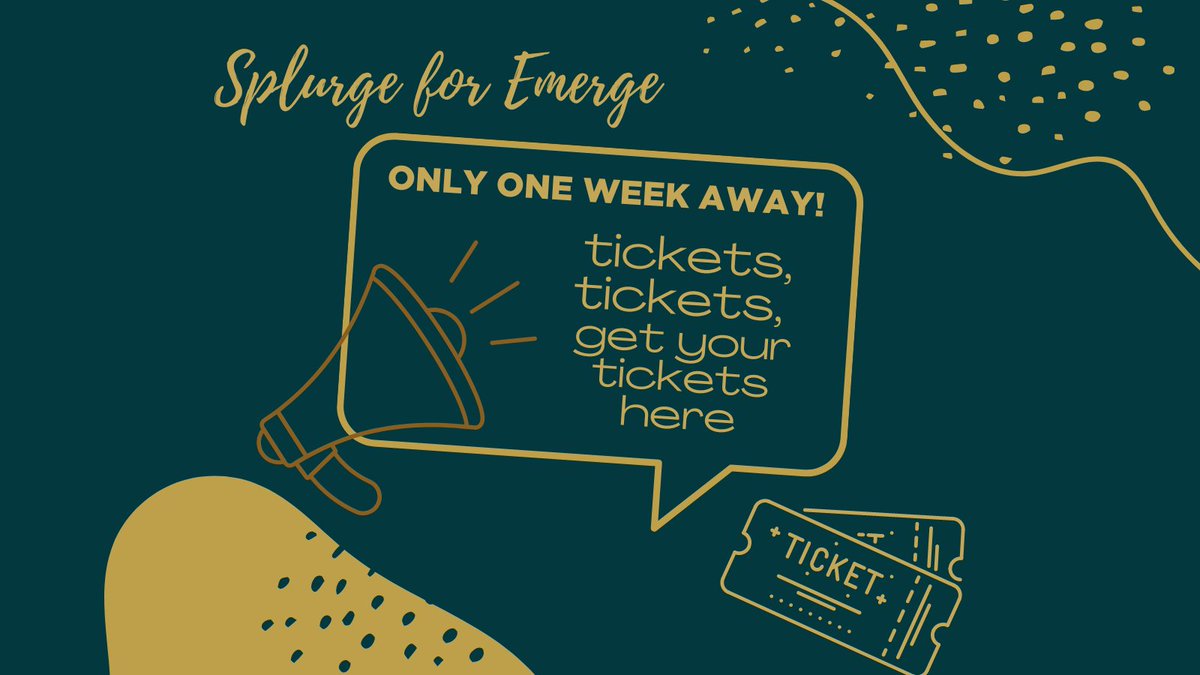 toEmerge's tweet photo. One week away, grab your Splurge for Emerge tickets today! Purchase here: https://t.co/WrxHMKwHm4...

#singlemoms #supportsinglemoms #fundraiser #emergemothersacademy #splurgeforemerge https://t.co/UJrCG9SyXU