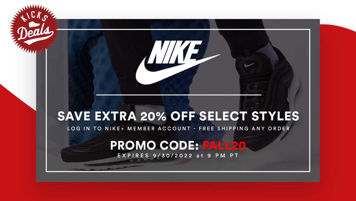 Log in to Nike+ account (free to sign up) and enjoy savings up to 60% OFF on select styles at <a href="/nikestore/">Nike.com</a> w/ FREE shipping included!

Men -&gt; bit.ly/3UTqTqa

Women -&gt; bit.ly/3xWYQw6

ALL -&gt; bit.ly/3BOcjaB 👀

👉 Use #promotion code FALL20 at checkout.