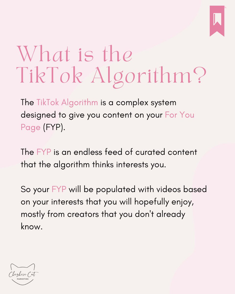 Cat_Marketing's tweet image. How much do you know about the #TikTokAlgorithm? 🤔
It's such a complex algorithm, but it is possible to learn how to make videos that will be seen by your dream audience!