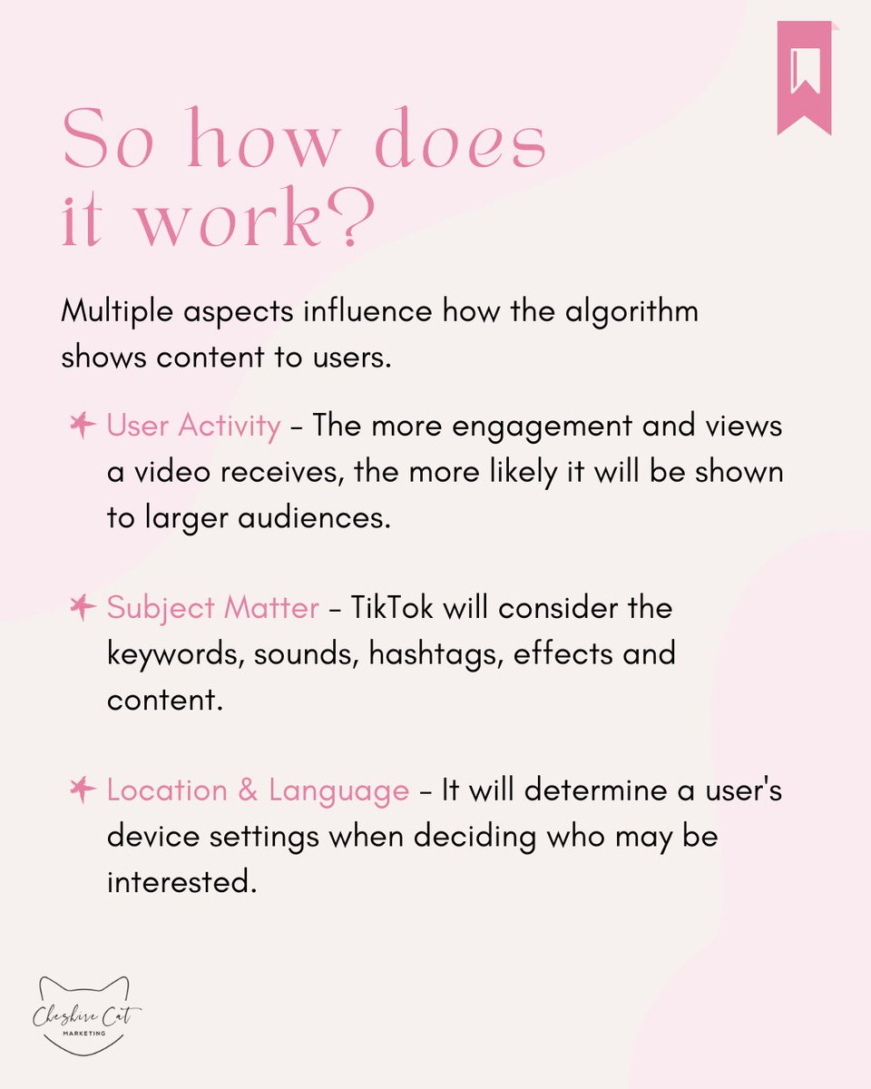 Cat_Marketing's tweet image. How much do you know about the #TikTokAlgorithm? 🤔
It's such a complex algorithm, but it is possible to learn how to make videos that will be seen by your dream audience!