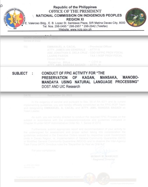 minnalproc's tweet photo. Exciting journey ahead! Thank you for your trust and support, NCIP Region XI. Special thanks to Ma'am Grace Pleños for her utmost guidance and assistance. 🙏
#ParaSaBayan #MinNaLProc https://t.co/OKxLpRuosH