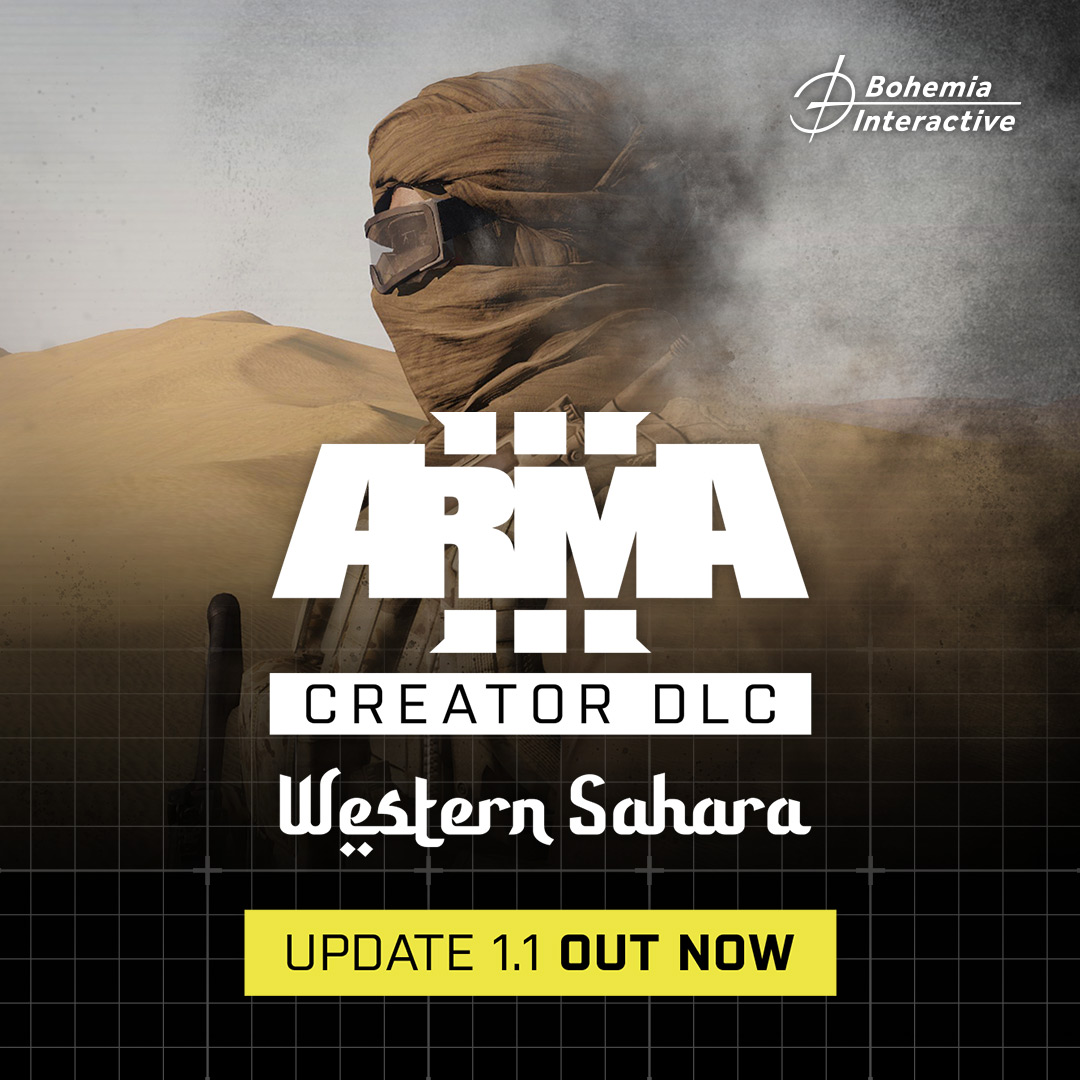 Arma Platform on X: Creator SPOTREP / FROM: @TheRotators / TO: #Arma3  Creator DLC Users / UNIT: Western Sahara / ACTIVITY: Update 1.1.2 (Patch  for version 1.1) / SIZE: ~3.6 GB Changelog