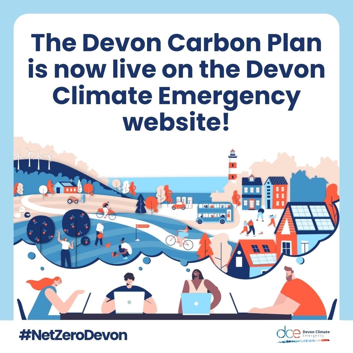 eastdevon's tweet image. The Devon Carbon Plan launches today! The plan is a roadmap for how Devon will reach net-zero emissions by 2050 (at the
latest), and will be available on the Devon Climate Emergency website. Follow @devonclimate for updates and upcoming Q&amp;amp;As!
#NetZeroDevon