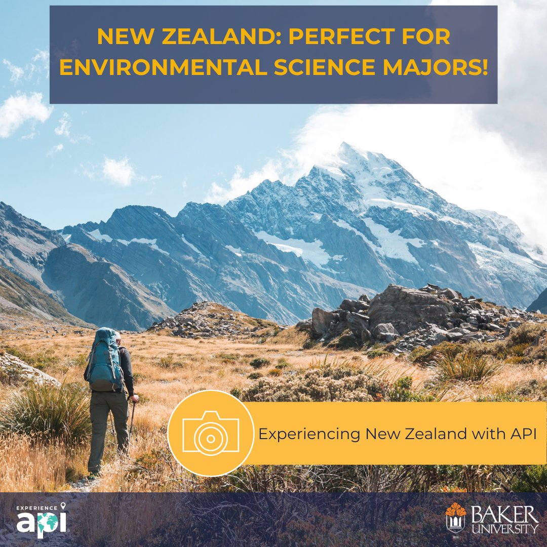 BakerUniversity's tweet image. Experience New Zealand with Baker University and our partners at @APIabroad through study abroad! Visit Robyn Long in Mabee Hall 206 to learn more about how studying abroad can help you advance in the Baker Core program and your major!
 
#BTID #ispyapi #apiabroad #studyabroad