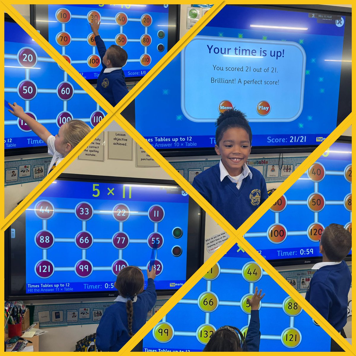 Y3 started the morning with some quick fire times tables this morning. We reached a new high score! #mentalmaths #knowyourtables