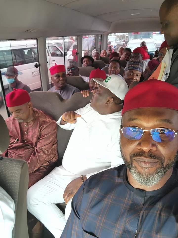 Former Vice President and the PDP Presidential candidate arrives Enugu. And he had this to say on his official Twitter handle. 'It feels great landing in Enugu for my meeting with PDP stakeholders in the Southeast.' -AA #CoalCityConnect