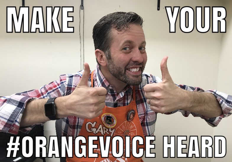 Can’t stop, won’t stop! Home Depot associates-head to HomeDepotVotes.com to learn how to have your #OrangeVoice heard! @HomeDepotGR