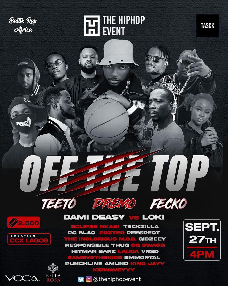 iamemmortal's tweet photo. Turn Up 4 The HipHop Event. 2nyt @TheHipHopEvent it's gon be Massive.
CC @BattleRapAfric @geniusreactions @thisistasck @MI_Abaga

#rap #thehiphopevent #emmortal #ibb #valep #vybezandlyrixep https://t.co/lpr7pfLMAC