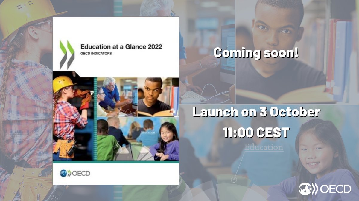 Education at a Glance 2022 🎓 Join @MathiasCormann, @PapNdiaye and @SchleicherOECD for the launch of the authoritative source for information on the state of education around the world. 🗓️ 3 October 🕚 11:00 CEST Watch live ➡️ oecdtv.webtv-solution.com/d6508609bfc340… #OECDEAG