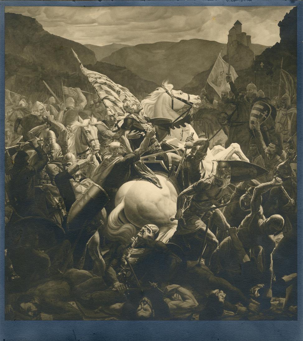 Battle of Gvozd Mountains, taken from https://en.wikipedia.org/wiki/Battle_of_Gvozd_Mountain#/media/File:Smrt_Petra_Svacica_Bitka_pod_Gvozdom.JPG