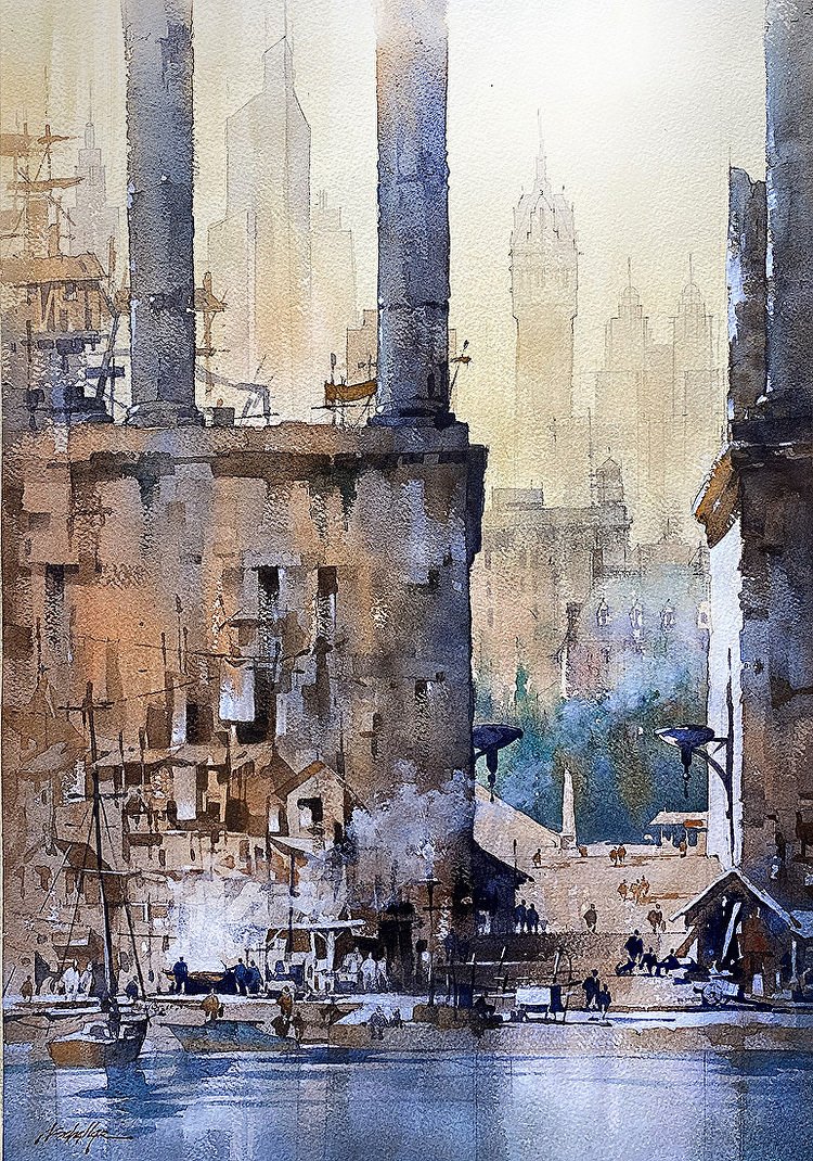twistopherrobin's tweet image. #Art #ThomasWSchaller #Watercolors