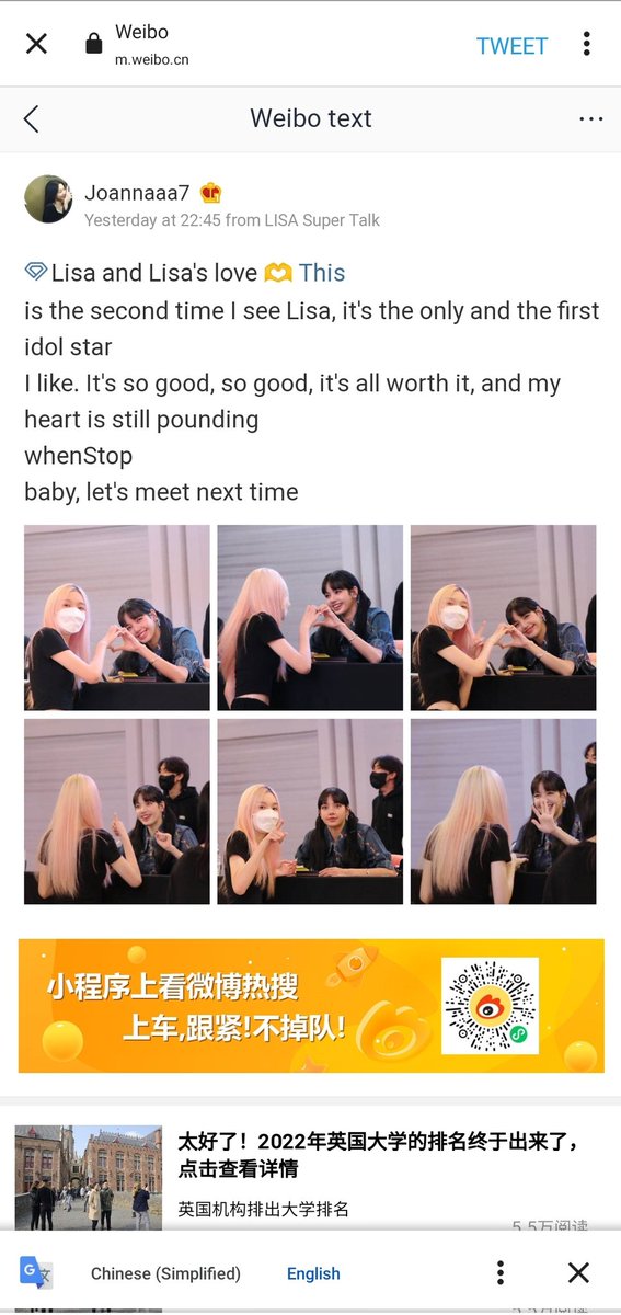 Lalalal00209351's tweet photo. One of the admins of LSBAR @LISABar_CN JOANNAAA7 IS SO SWEET AND SO FUNNY AT THE SAME TIME UPON MEETING LISA DURING THE FANSIGN EVENT 😂❤
WE LOVE YOU AND THANK YOU SO MUCH FOR BEING THERE FOR OUR LISA ❤ @LISABar_CN
#LISA #LALISA #MONEY #LILIES #LISABAR #LSBAR https://t.co/Kp44JFQRoz