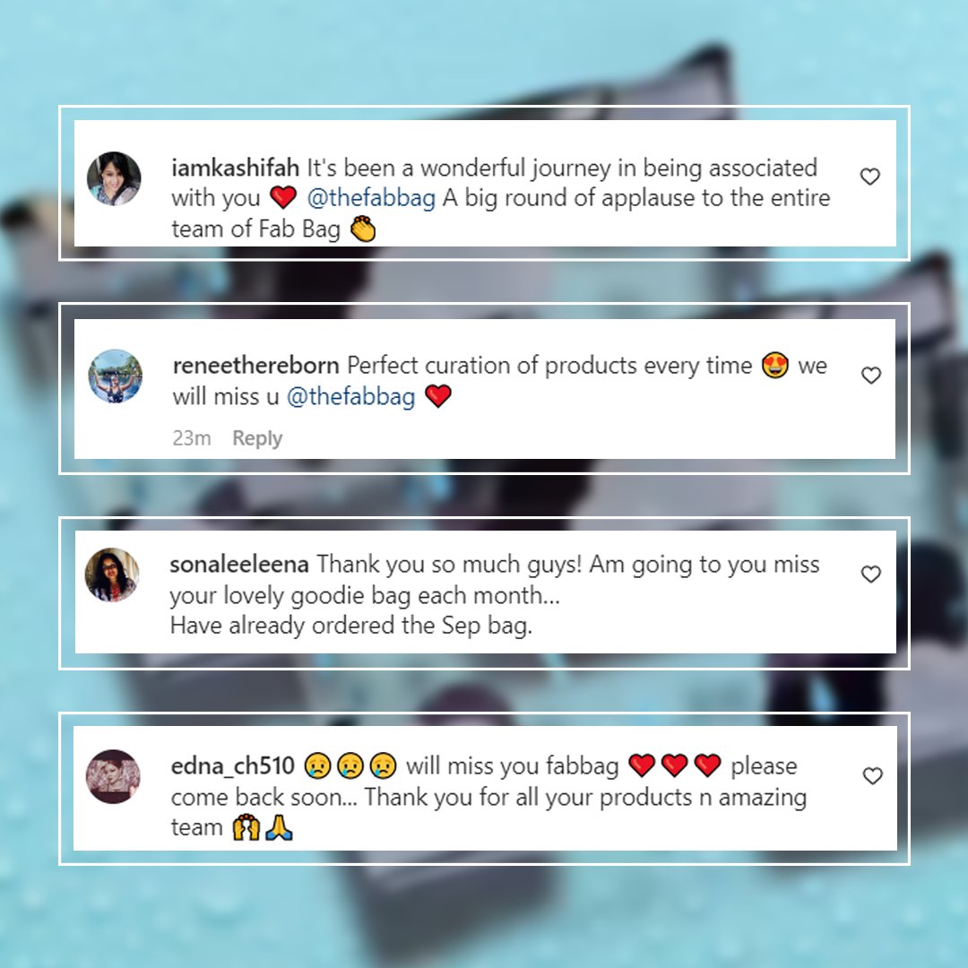 thefabbag's tweet photo. We're reading through all your comments and our heart feels so full right now 🥰

We would be incomplete without the sixty-one thousand of you, cause you truly add the FAB in Fab Bag. Keep the comments coming...we just can't get enough of all the love ❤️

#FabBag #BeautyBag https://t.co/x1pmgaf39a