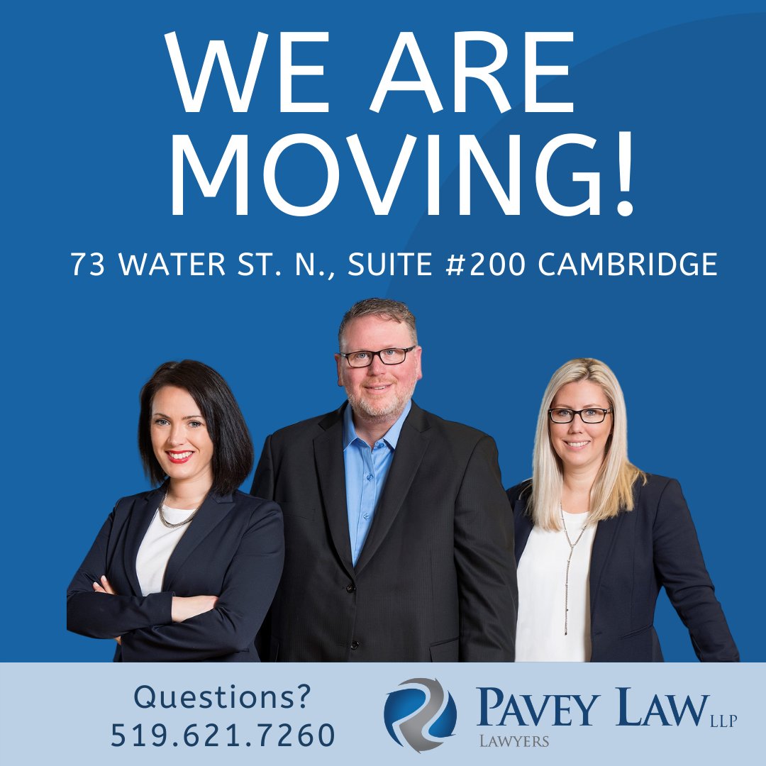 We Are Moving! 

We will still be providing the same great service, just in a new, bright and beautiful location! 

As of October 3rd our new address will be: 73 Water St. N., Suite #200, Cambridge

If you have any questions at all please feel free to contact us! 519.621.7260