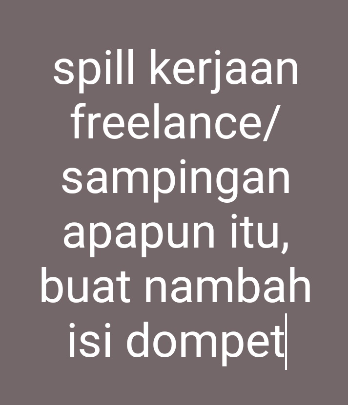 work! mampir sebentar yuk, ramaikan lapak ini. Yuk spill guys!!