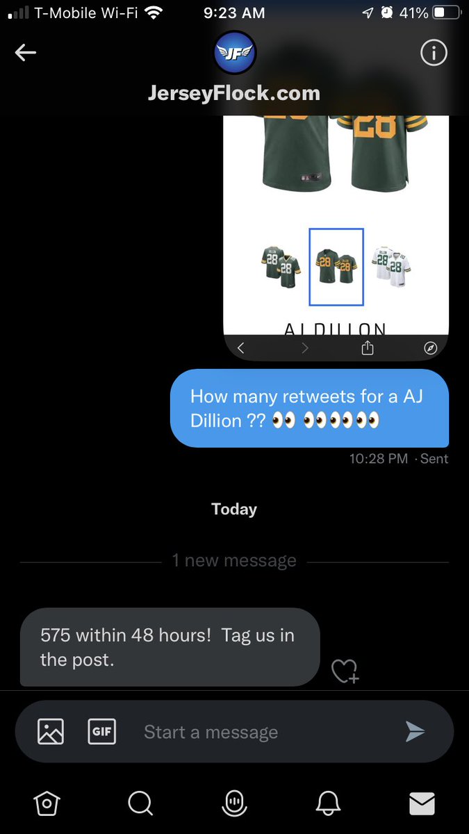 Goat Lance 🏀🐊🧀🐐💪🏾👨👧👦 (@iam_basketball6) on Twitter photo What’s up everybody I need 575 retweets in 48 hours to get a free <a href="/ajdillon7/">AJ Dillon</a> jersey from <a href="/JerseyFlock/">ShopJerseyFlock.com</a>
<a href="/packers/">Green Bay Packers</a> family please help me out <a href="/JJLahey/">J.J. Lahey 🧀</a> <a href="/PackersHive/">🧀</a> <a href="/packeverywhere/">Packers Everywhere</a> What’s up everybody I need 575 retweets in 48 hours to get a free <a href="/ajdillon7/">AJ Dillon</a> jersey from <a href="/JerseyFlock/">ShopJerseyFlock.com</a>
<a href="/packers/">Green Bay Packers</a> family please help me out <a href="/JJLahey/">J.J. Lahey 🧀</a> <a href="/PackersHive/">🧀</a> <a href="/packeverywhere/">Packers Everywhere</a>