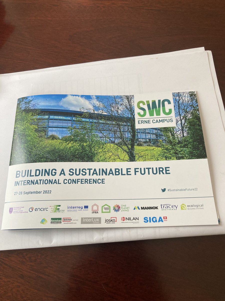 Major ‘Building a Sustainable Future’ international conference @swccollege Erne Campus in Enniskillen. Focuson passive house standards for new builds. Erne Campus largest building in world to achieve premium rating. Bet you didn’t know that. @fermanaghomagh delighted to partner.