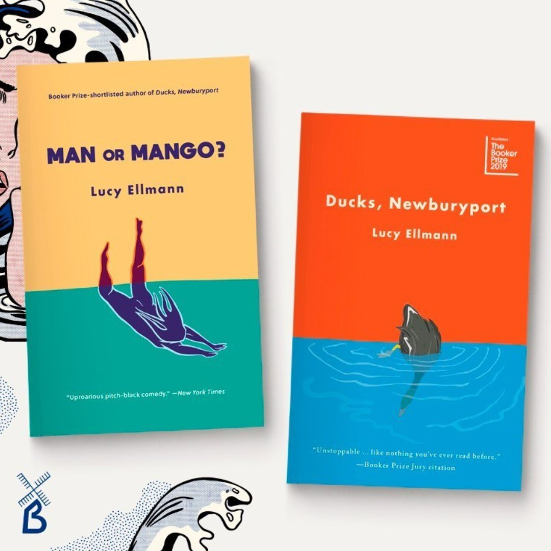 biblioasis's tweet photo. Lucy Ellmann loved Zoe Norvell's cover design of DUCKS, NEWBURYPORT so much that she wanted Zoe to design a complimentary cover for MAN OR MANGO.
Zoe aced the assignment 🔥.
#lucyellmann #manormango #ducksnewburyport #biblioasisbooks #biblioasis #readindependently https://t.co/h1V3j8i6EM