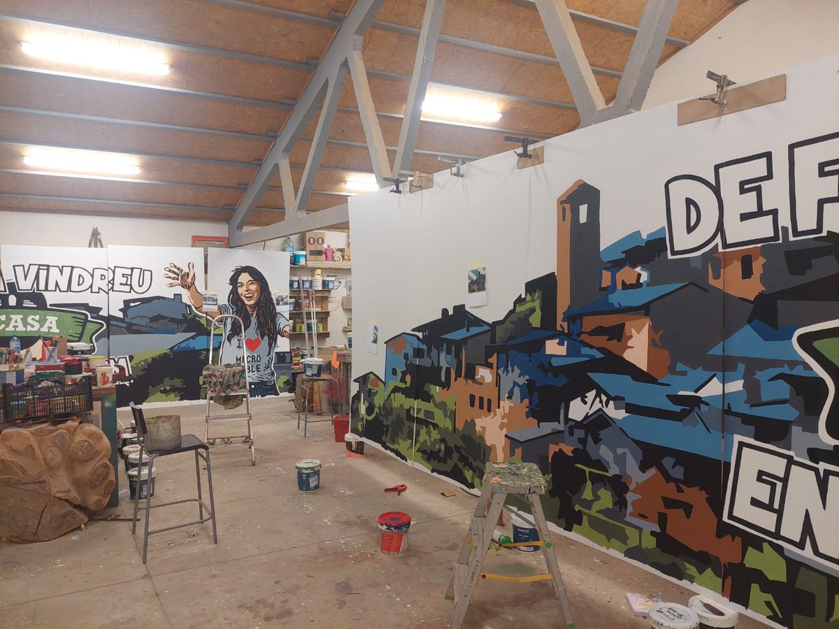 Micropobles's tweet photo. 💥🎨💥Això ja ho tenim pràcticament a punt! Quines ganes de veure aquest mural de #PangoICo al nostre espai a la #FiraAgràriaDeSantMiquel de #Lleida!! 

A partir d'aquest dijous el podreu veure i ajudar-nos a completar-lo!😉
 📸@egeacrea @Estitjf

#Micropobles @FiradeLleida1 #Art https://t.co/wom1YXWFcw
