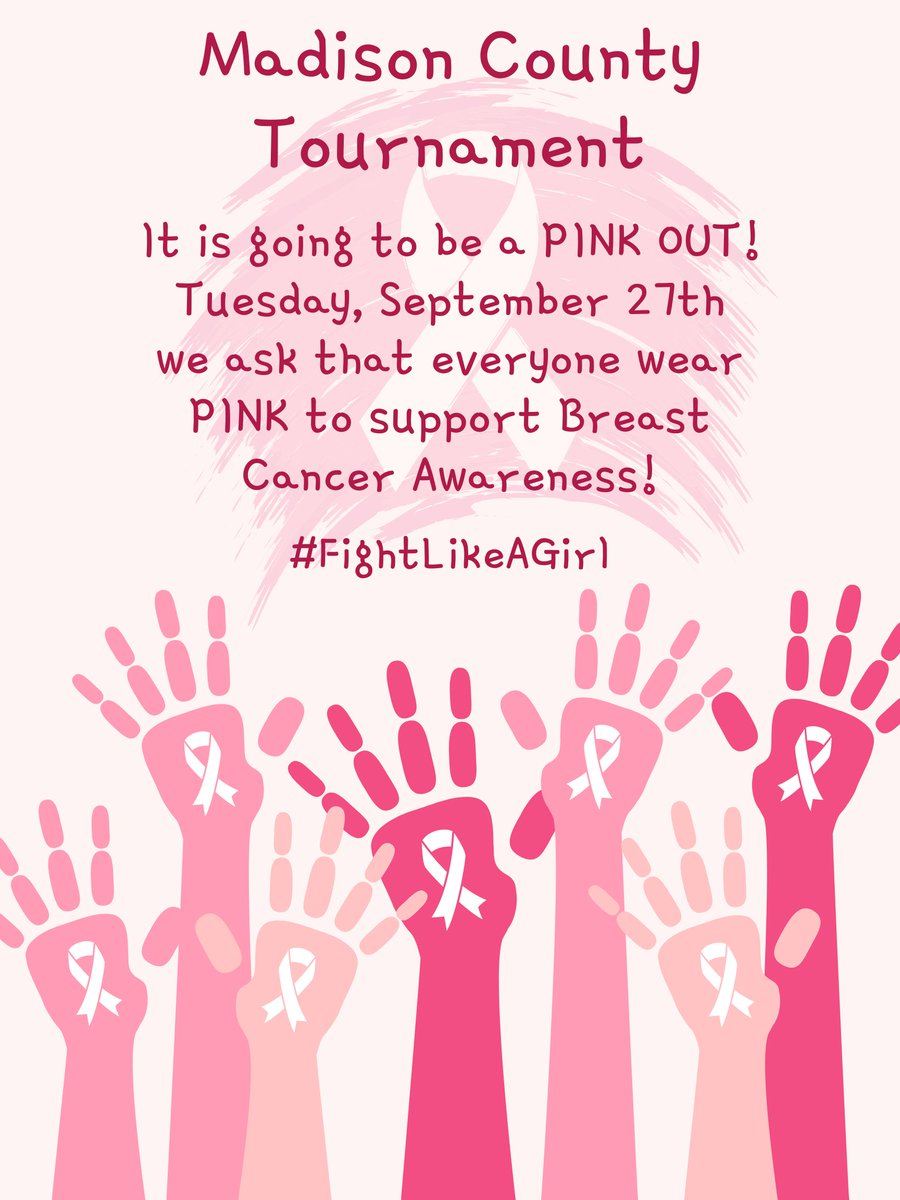 SHSsenatorVB's tweet photo. We would like to invite everyone out the the #PinkOut Madison County Tournament tonight. Games start at 4:30! Sparkman's first game is set for 5:30! #Varsity #JV #ShsSenatorVB https://t.co/qfqsGoyRbW