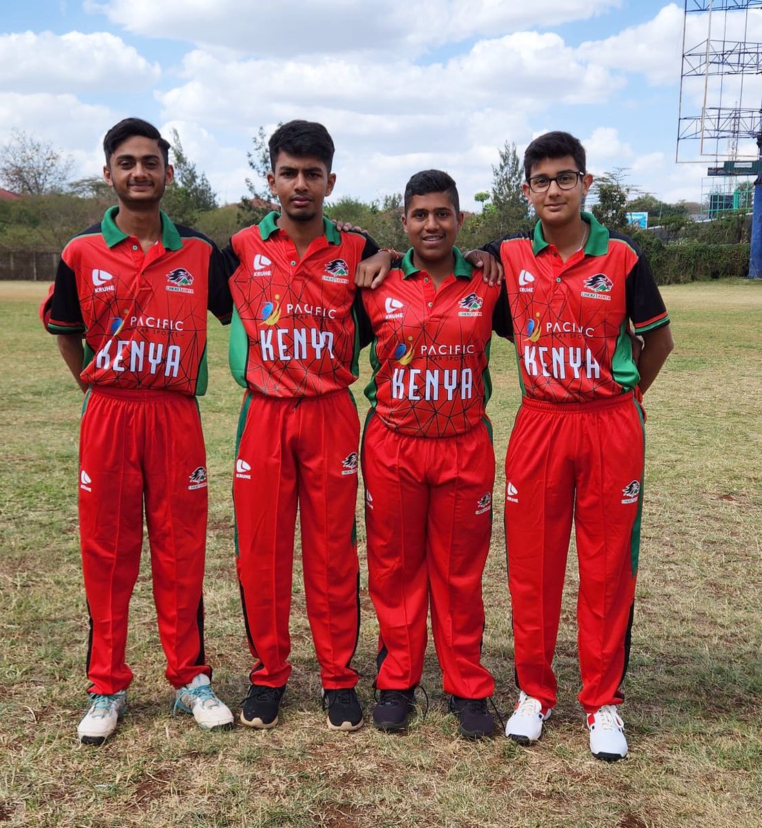 starfieldsports's tweet photo. Our Star Field boys - Raj Pankhaniya, Jiyan Patel, Aarnav Patel, Yash Gohil (L-R) have been selected for Kenya U19 National Cricket Team and they will represent Kenya in the World Cup Qualifiers 2023 in Nigeria. All the very best boys and keep up the good work!! 🏏🏏#SFCricket https://t.co/QgJeh6knLJ