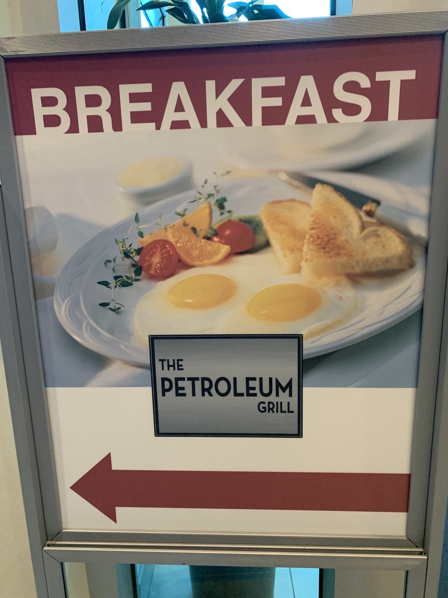 NeilDHamilton's tweet photo. Ahhh - crappy buffet breakfast in the soul-less ‘Petroleum Grill’. Must be Texas! https://t.co/rgsy16ed9w